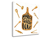 Arte da parete con testo Baked with love - immagine 3