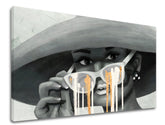 L'immagine su tela DONNA CON CAPPELLO 001 - immagine 3