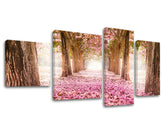 L'immagine su tela 4 parti TREES