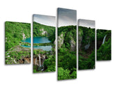 Pittura murale in 5 parti WATERFALLS