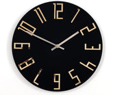 Orologio da parete moderno SLIM Nero opaco