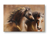 Quadro dipinto a mano per parete CAVALLI 90x60 cm – prospettiva 3D su tela con cornice in legno | 100% originale | acrilico su tela ARTMIE | Papilora.sk