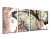 Pittura murale in 4 parti ABSTRAKT
