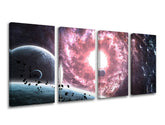 Pittura murale in 4 parti UNIVERSE