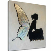 Quadro di farfalle fatate - 100% originale dipinto ad acrilico - immagine 2