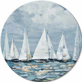 Quadro dipinto a tutto tondo Relax sul mare - immagine 2