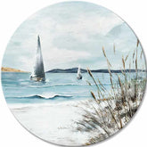 Quadro dipinto rotondo Orizzonte lontano - immagine 2