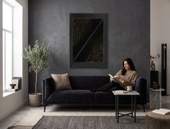 Quadro dipinto per parete ASTRATTO 60x90 cm – quadro dipinto a mano in un interno elegante (Scandi cream) | wall mockup | tela premium | Papilora.sk