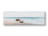 Quadro dipinto a mano per parete SPIAGGIA 120x40 cm – prospettiva 3D su tela su cornice in legno | 100% originale | acrilico su tela ARTMIE | Papilora.sk