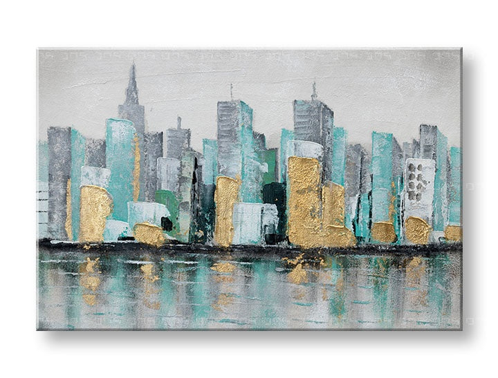 Quadro murale dipinto CITY 1 parte - immagine 2