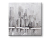 Quadro dipinto a mano per parete CITTÀ 75x75 cm – prospettiva 3D su telaio in legno | 100% originale | acrilico su tela ARTMIE | Papilora.sk