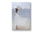 Quadro dipinto a mano da parete DONNA E MARE 60x90 cm – prospettiva 3D su tela su cornice in legno | 100 % originale | acrilico su tela ARTMIE | Papilora.sk
