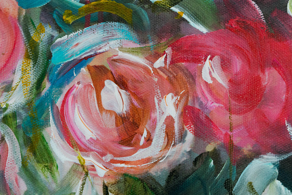 Quadro murale dipinto FIORI 1 parte - immagine 4