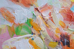 Quadro murale dipinto FIORI IN VASO 1 pezzo - immagine 5