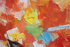 Quadro murale dipinto FIORI IN VASO 1 pezzo