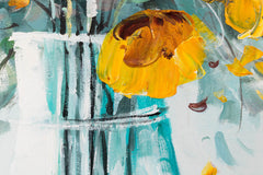 Quadro murale dipinto FIORI IN VASO 1 pezzo - immagine 7