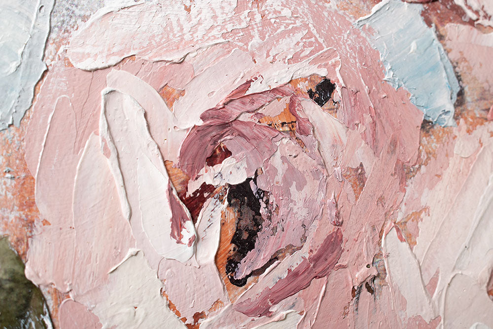 Quadro murale dipinto FIORI IN VASO 1 pezzo - immagine 5