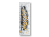 Quadro dipinto a mano per parete FOGLIA 40x120 cm – prospettiva 3D della tela su cornice di legno | 100 % originale | acrilico su tela ARTMIE | Papilora.sk