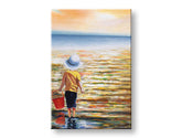 Quadro dipinto a mano per parete MARE 60x90 cm – prospettiva 3D su tela con cornice in legno | 100% originale | acrilico su tela ARTMIE | Papilora.sk