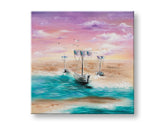 Quadro murale dipinto NAVI SUL MARE 1 parte - immagine 2
