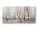 Quadro dipinto a mano per parete VELIERO 140x70 cm – prospettiva 3D su tela con cornice in legno | 100% originale | acrilico su tela ARTMIE | Papilora.sk