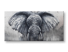 Quadro dipinto a mano per parete ELEFANTE 140x70 cm – tela su telaio in legno con prospettiva 3D | 100% originale | acrilico su tela ARTMIE | Papilora.sk