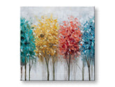 Quadro dipinto a mano per parete ALBERI 60x60 cm – prospettiva 3D della tela su telaio in legno | 100% originale | acrilico su tela ARTMIE | Papilora.sk