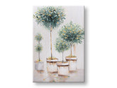 Quadro dipinto a mano per parete ALBERI 60x90 cm – prospettiva 3D su tela con cornice in legno | 100% originale | acrilico su tela ARTMIE | Papilora.sk