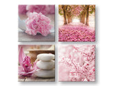 Quadro murale rosa in 4 parti