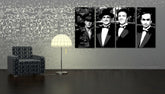Quadro POP Art dipinto a mano Famiglia Corleone 4 pezzi cor