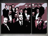 Quadro POP Art dipinto a mano La famiglia MAFIA Famiglia di 2 pezzi
