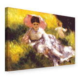 Quadro su tela Donna con parasole – Pierre-Auguste Renoir, vista 3D