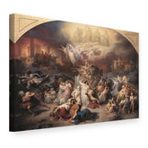 Quadro su tela La distruzione di Gerusalemme da parte di Tito – Wilhelm von Kaulbach, vista 3D