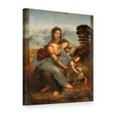 Quadro su tela La Vergine col Bambino e sant'Anna – Leonardo da Vinci, vista 3D