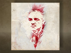 Dipinto murale Il Padrino Marlon Brando - AQUArt / Tom Loris | varie dimensioni