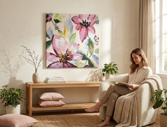 Quadro murale dipinto FIORI 1 parte CFAZH5769C+6E1 - immagine 3