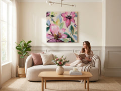 Quadro murale dipinto FIORI 1 parte - immagine 3
