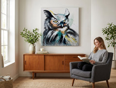 Quadro murale dipinto Gufo 1 parte - immagine 3