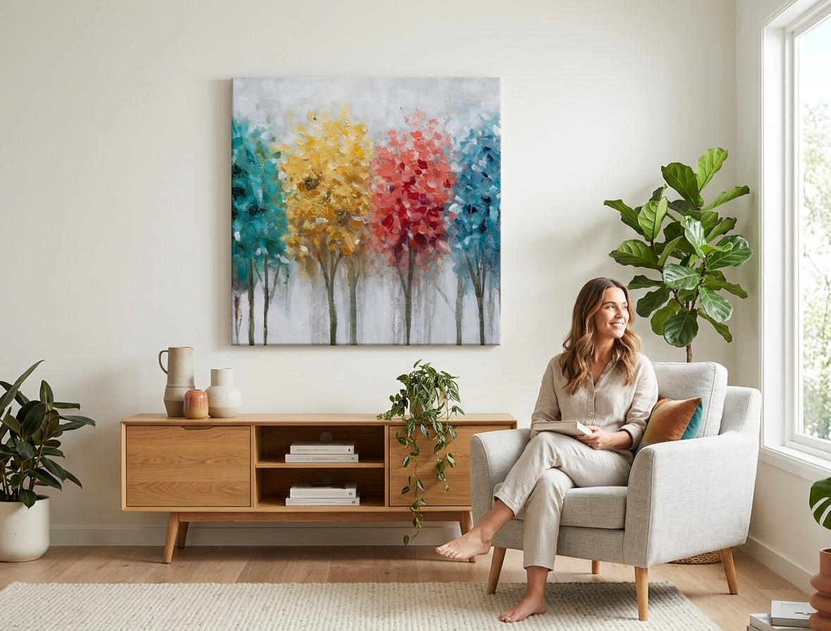 Quadro murale dipinto TREES 1 parte - immagine 3