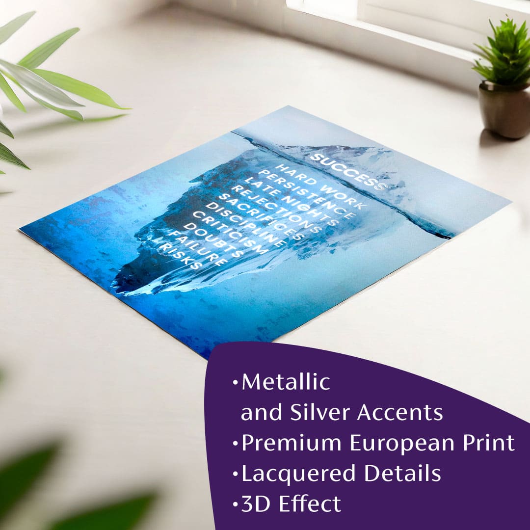 Poster da parete con effetto EXTRA - Iceberg del successo | misure diverse