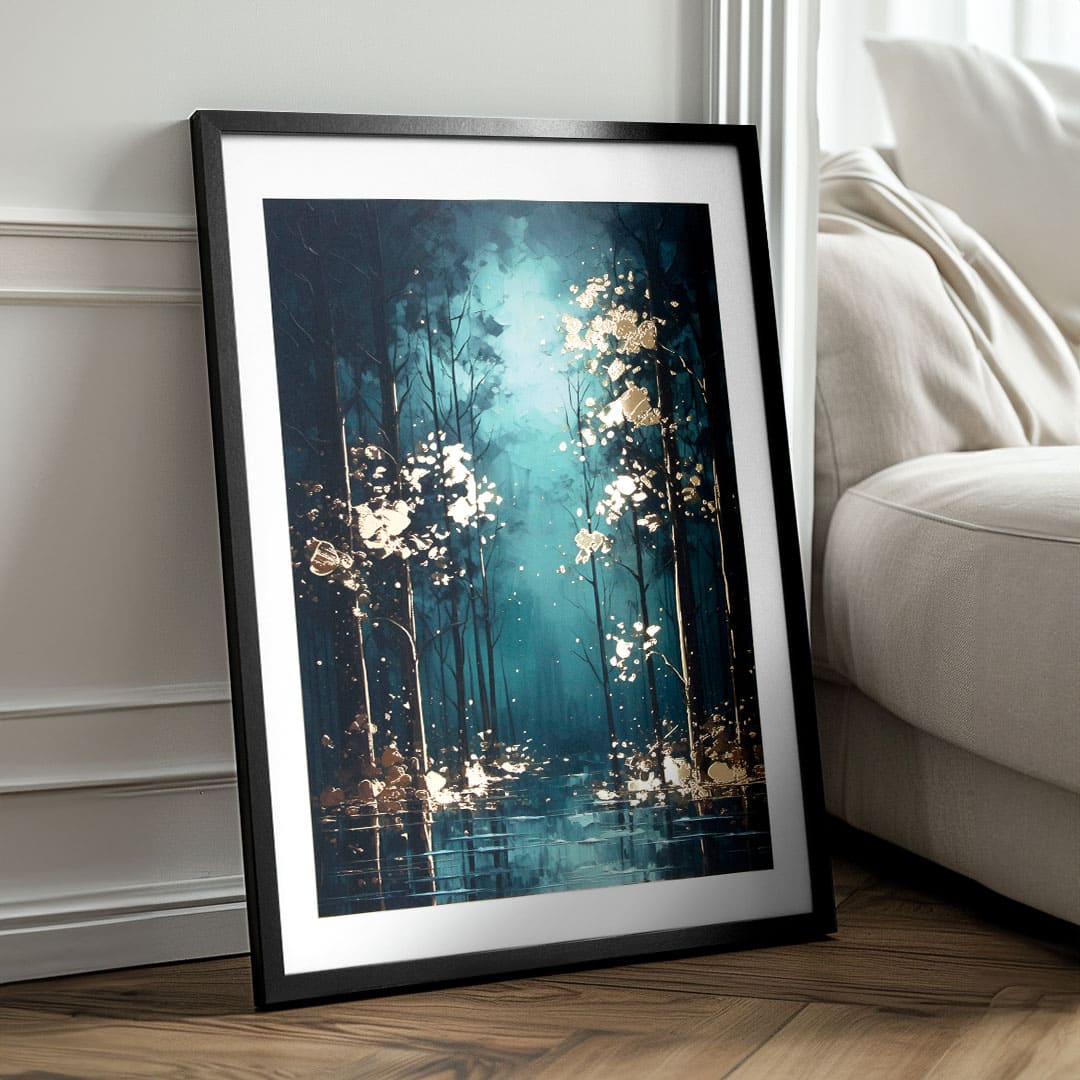 Poster da parete con effetto EXTRA - Alberi mistici | misure diverse