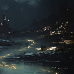 Poster da parete con effetto EXTRA - Onde lunari | misure diverse