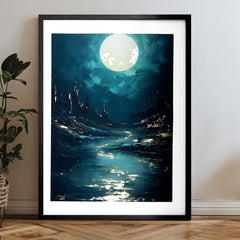 Poster da parete con effetto EXTRA - Onde lunari | misure diverse