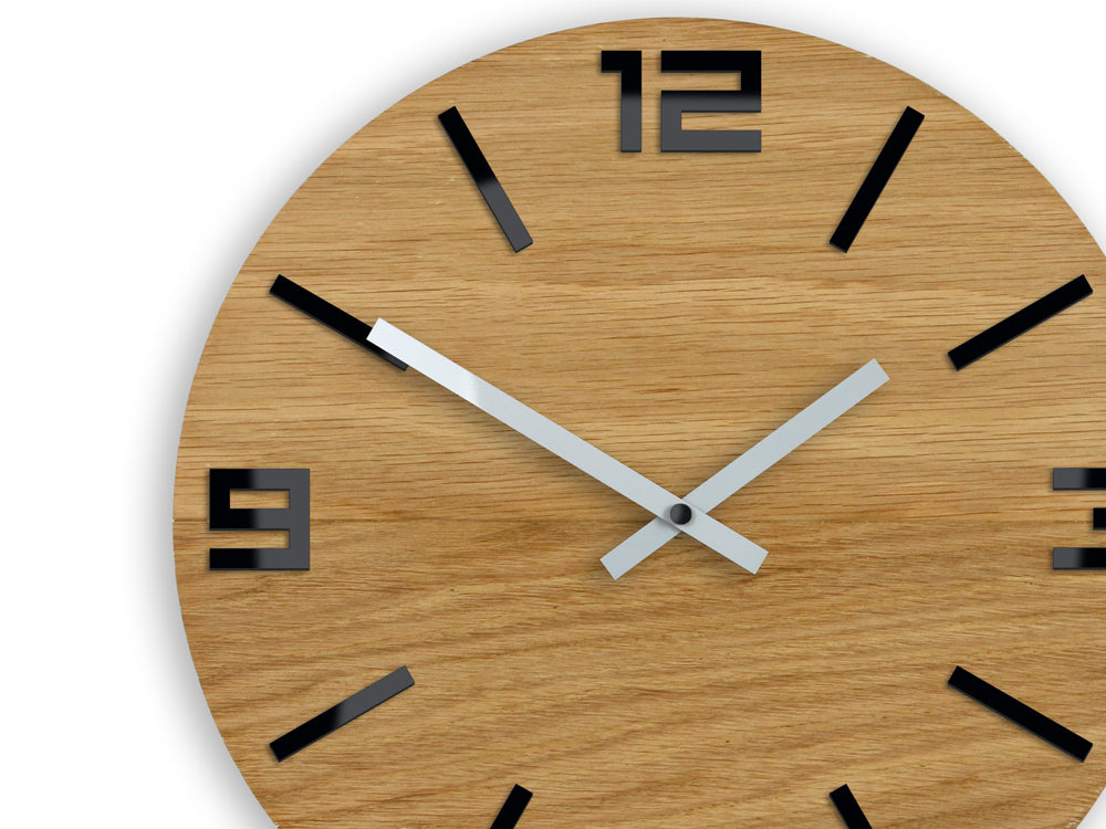 Orologio da parete in legno arabo nero