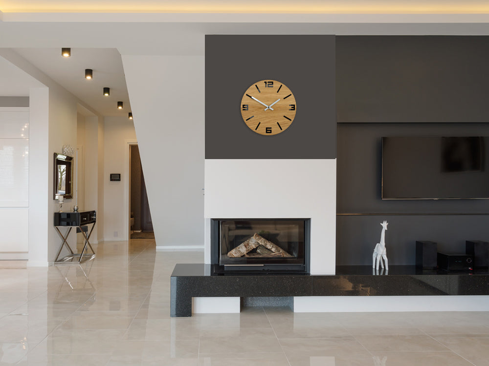 Orologio da parete in legno ARABIC Nero