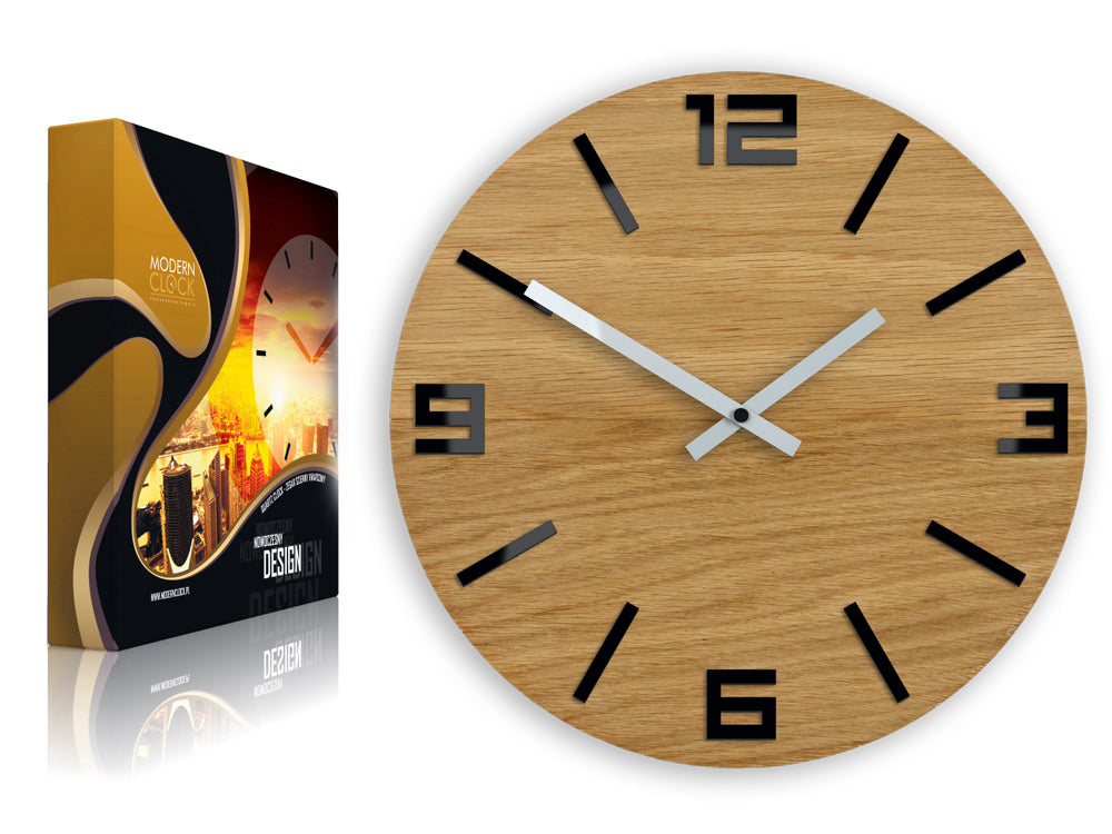 Orologio da parete in legno arabo nero