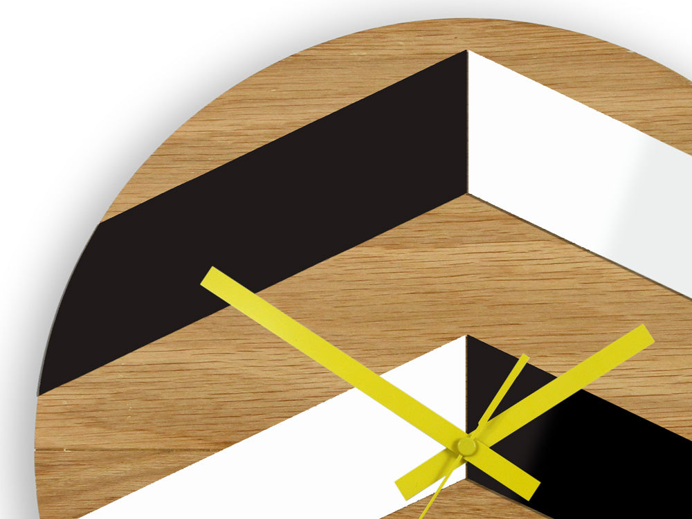 Orologio da parete in legno Zigzag