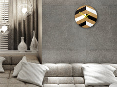Orologio da parete in legno Zigzag