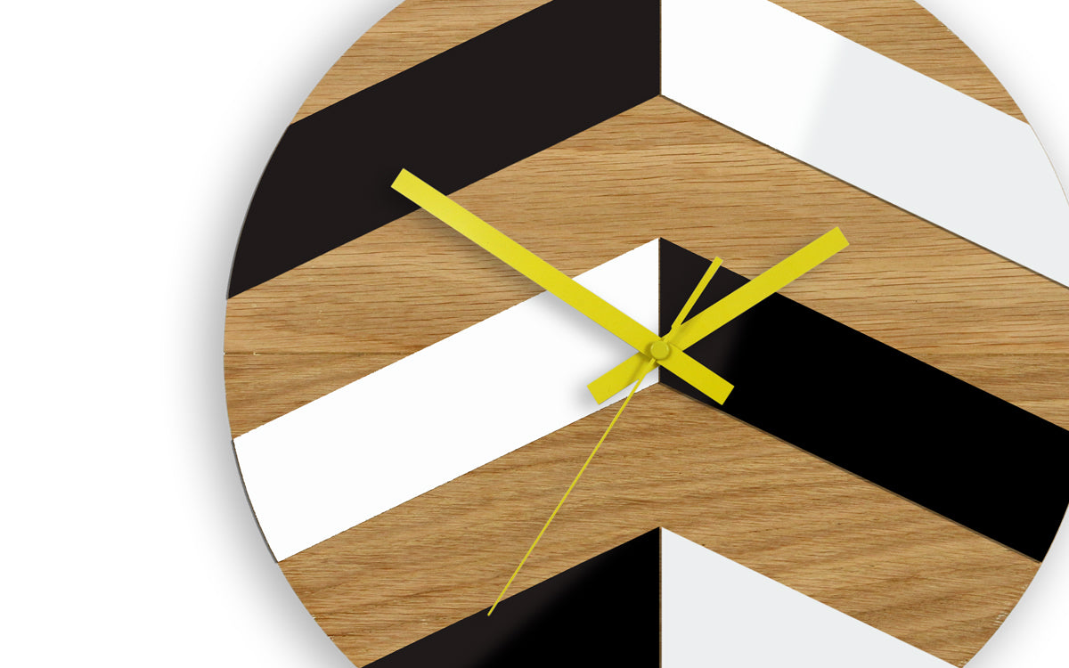 Orologio da parete in legno Zigzag