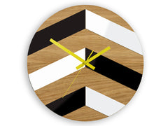 Orologio da parete in legno Zigzag